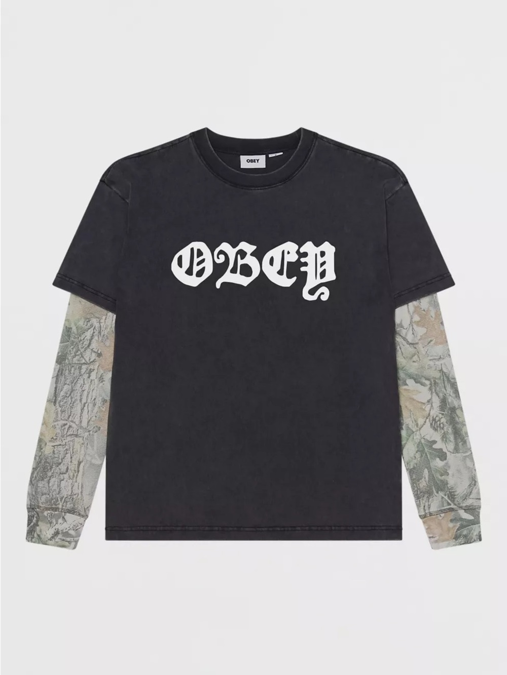 OBEY Camo Double Layer Long Sleeve Tee